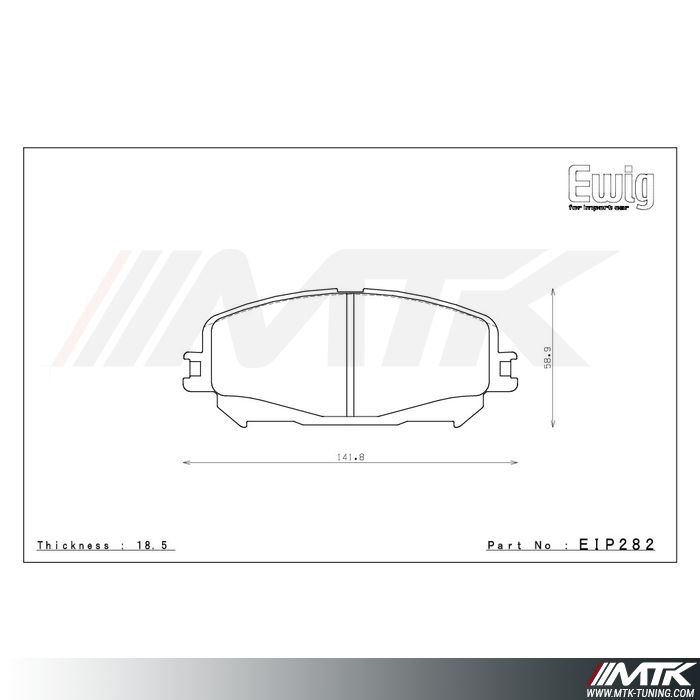 Plaquettes Endless MX72 EIP282 pour RENAULT Megane IV